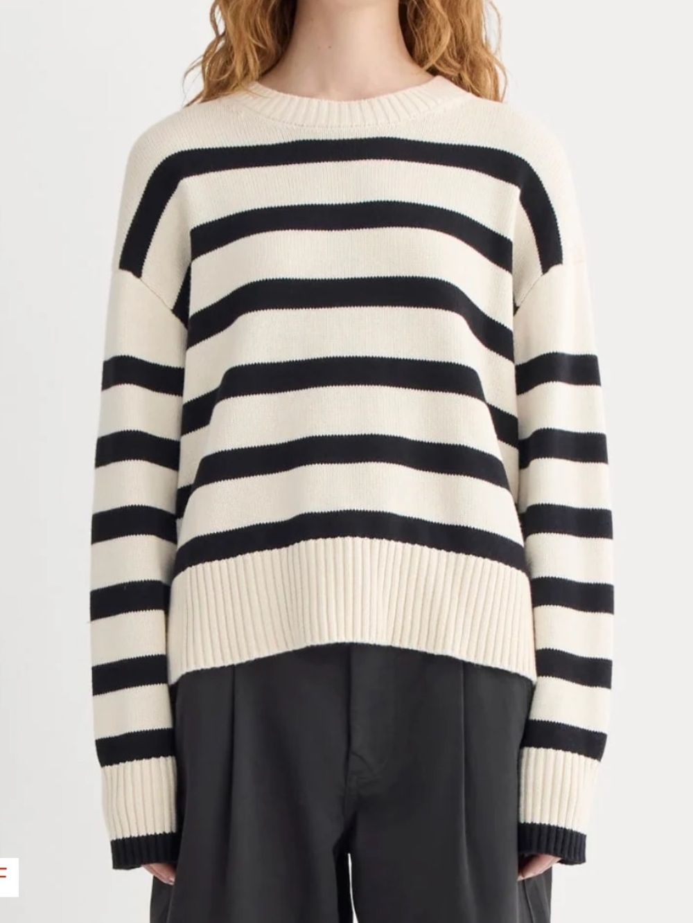Everlane THE BOXY SWEATER IN EVERYDAY COTTON Black & White